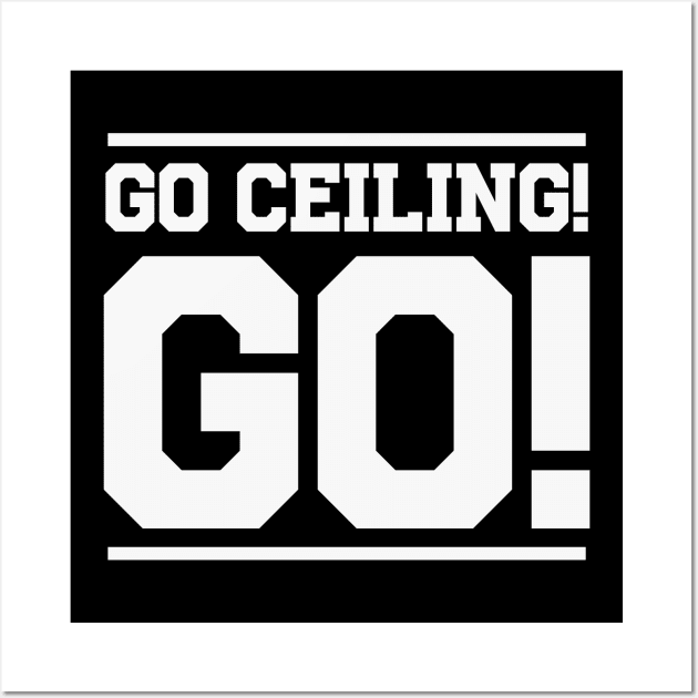 Go Ceiling Go! Funny Ceiling Fan Halloween Costume Wall Art by BamBam